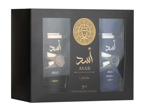 PACK LATTAFA ASAD NEGRO Y AZUL 2*100ML